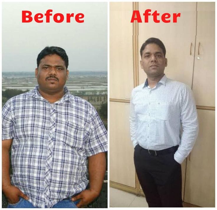 वजन घटाने का परिणाम: Before → After